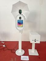 Kiosque photo iPad réglable en hauteur avec anneau lumineux LED et support de tablette en métal pour location de mariage