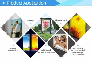 Nhà máy OEM 220gsm Polyester 360gsm mỹ nghệ máy in phun sơn lót Polycotton in ấn kỹ thuật số ảnh vải - Product Image 5