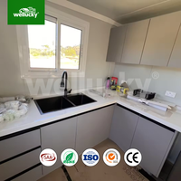 Casa Contenedor Modular Plegable con Certificación CE de 20 pies, Prefabricada, Opciones de 1-3 Dormitorios con Baños para Proyecto de Viviendas en Europa