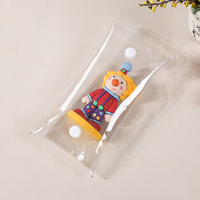 Pochette transparente personnalisée en TPU avec fermeture à bouton, pour blind box, porte-clés, poupées, figurines et rangement de pièces de monnaie