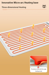Mới sạch điện thực phẩm nóng lên khay nhanh chóng sưởi ấm Khay Mat có thể gập lại Silicone thực phẩm ấm hơn nóng lên khay - Product Image 2