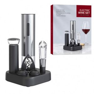 Tire-bouchon électrique sans fil rechargeable en acier inoxydable ABS, coffret cadeau, ouvre-bouteille de vin avec lumière LED, logo personnalisé OEM - Product Image 4