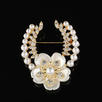 Broches de créateur en alliage de zinc doré LEPAI, broches de fleurs, broches pour femmes, vente en gros
