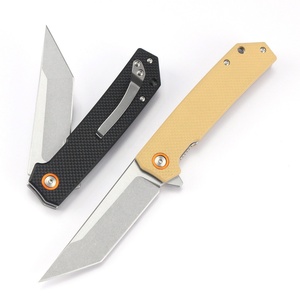 Couteau de poche personnalisable de qualité OEM, marque HK, lame pliante en acier à haute teneur en carbone ultra-affûtée, manche en aluminium, 20 cm, camping, randonnée - Product Image 3