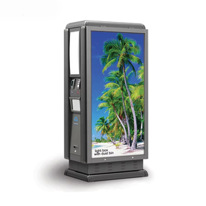 Contenedor de <span class=keywords><strong>Basura</strong></span> Publicitario con Energía Solar para Exteriores, con Pantalla LED, Contenedor Inteligente para la Gestión de Residuos en Calles, Parques y Centros Comerciales - Product Image 1