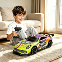 WGNRC DH666-83E Coche RC de Derrape a Escala 1/16, Juguetes de Coche de Carreras de Competición con Radiocontrol de 2.4Ghz, Juguetes de Coche RC con Neumáticos de Derrape 4WD