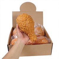 PRT Jumbo Squishy Poulet Frit Réaliste à Remontée Lente, Cuisse de Poulet Croustillante, Jouet Anti-Stress Doux, Collection Cadeau pour 14 ans et plus