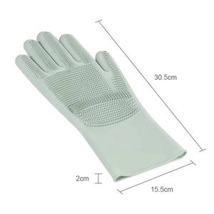 Multi-Functional Reusable <b>PLA</b> Waterproof Food-Grade Silicone Dishwashing Gloves - Product Image 6