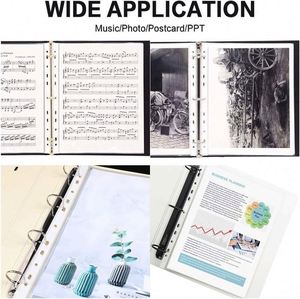 100 Pcs Sheet Protectors A4 Transparent 11 Hole Thick Office Paper Storage Cover Loose Leaf File Protect Bag Sleeves - Product Image 2