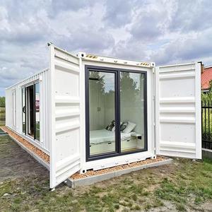 Modern Prefabricated Light Steel Container Office with <b>Large</b> Glass <b>Sliding</b> Door | Luxury Modular Fireproof Container Home - Product Image 1