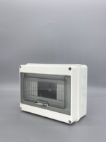 Boîtier de distribution électrique CY DUN HT-8 WAY 8 voies, étanche IP65, 400V 16A, intérieur/extérieur, disjoncteur MCB, plastique