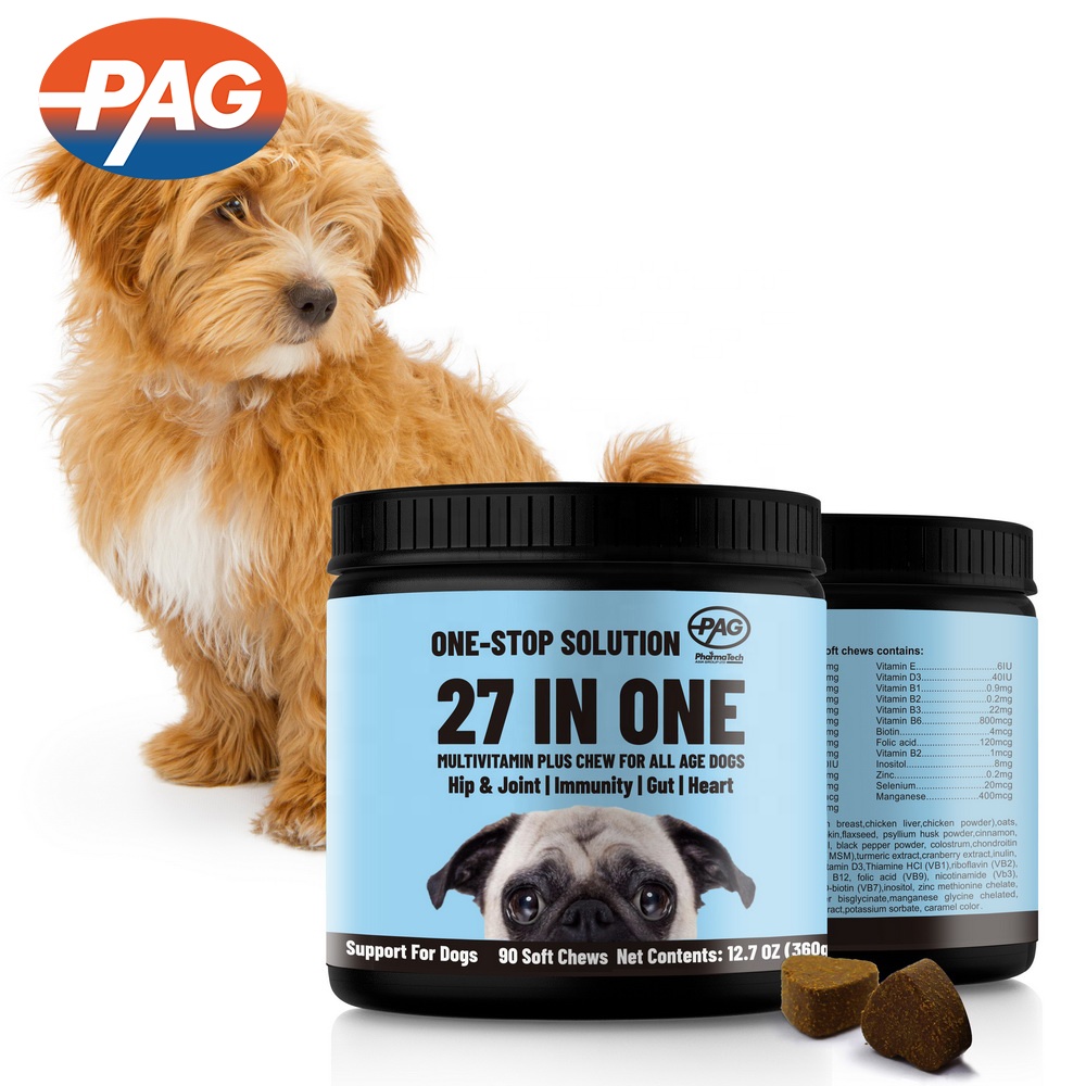 Фирменный иммунитет для пищеварения, поддержка здоровья суставов и сердца, витамины для собак, мягкие жевательные собачьи мультивитамины, добавка