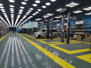 Plancher en plastique de PVC de tuile de garage de verrouillage Plancher industriel résistant Plancher en vinyle imperméable d'intérieur de pièce de monnaie de PVC 6mm - Product Image 6