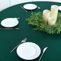 Nappe ronde en satin vert émeraude en polyester de 60, 108, 120, 132 pouces pour mariage et fête