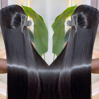 Perruques complètes sans colle 13x6 en cheveux humains naturels vietnamiens, perruque frontale en dentelle HD transparente, perruques en cheveux humains naturels pour femmes noires