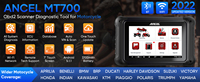 Lecteur de codes OBD2 ANCEL AD700, outil de diagnostic ABS SRS Moteur avec données en temps réel, image instantanée, prêts I/M, mise à jour Wi-Fi USB