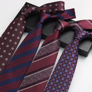 Manufacturer black men's tie striped blue business tie lazy knot free zip tie spot wholesale
