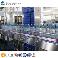 Ligne complète de mise en bouteille d'eau potable Sokos 3 en 1, machine de remplissage d'eau, usine de remplissage d'eau minérale, ligne de production d'eau pure