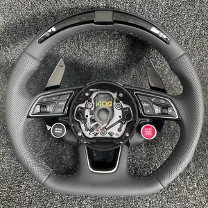<span class=keywords><strong>Volant</strong></span> de course sport en fibre de carbone avec grandes palettes de changement de vitesse et bouton de démarrage du <span class=keywords><strong>moteur</strong></span> pour <span class=keywords><strong>Audi</strong></span> RS S Series A3 <span class=keywords><strong>A4</strong></span> A5 Q5 DOS - Product Image 3