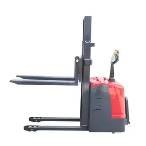 1000kg 2000kg kaldırma 1600-3000mm şarj tipi Walkie palet istifleyici tam elektrikli forklift istifleyici