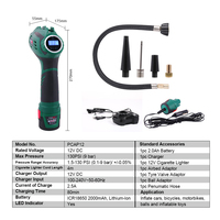 Compresseur d'air POSENPRO PCAP12 12V 20000 tr/min avec plage de pression de 1,5 à 130 PSI pour pneus de voiture, moto, vélo et articles gonflables