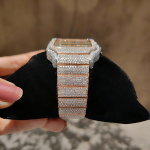 Orologio di Lusso con Diamanti Moissanite, Completamente Tempestato di Diamanti, Movimento Automatico, Orologio da Polso Hip Hop Bling con Data - Product Image 6