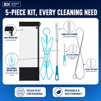 Kit de nettoyage de poches d'hydratation en gros 4 pièces, support de séchage personnalisé OEM, brosse à bouteille, direct usine pour la randonnée et le camping