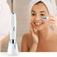 Masseur oculaire électrique avec fonction de stérilisation, 3 vitesses réglables, 3 couleurs de lumière photonique, massage par vibration, appareil de beauté pour les yeux