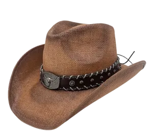 Roll Up Brim Western Cowboy Hat High Quality Bulk Men's Paper Straw Cowboy Hat