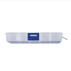 Plastic Storage <b>Box</b> <b>With</b> 10 Compartments Detachable <b>Lid</b> For Tools Hardware Accessories Portable Organizer Rectangle Shape - Product Image 2