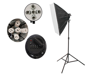 5 cabezas/4 cabezas 60x9 0 cm/50*72 cm Softbox paraguas kit de luces de <span class=keywords><strong>estudio</strong></span> - Product Image 2
