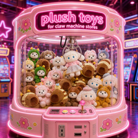Peluche Capybara Mignonne avec Sac à Dos Tortue pour Machine à Pinces, Vente en Gros, Animaux en Peluche Doux, Prix d'Arcade, Machine à Grue