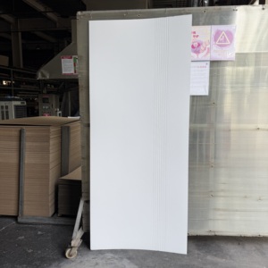 Panneau de porte en MDF blanc pur utilisé pour la décoration de portes en bois d'intérieur. Plusieurs styles sont disponibles pour créer un style minimaliste - Product Image 1