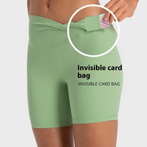 Nouvelles femmes haute solide Sensation nue pas de lignes embarrassantes été Fitness porter trois quarts longueur <span class=keywords><strong>Yoga</strong></span> Shorts - Product Image 4