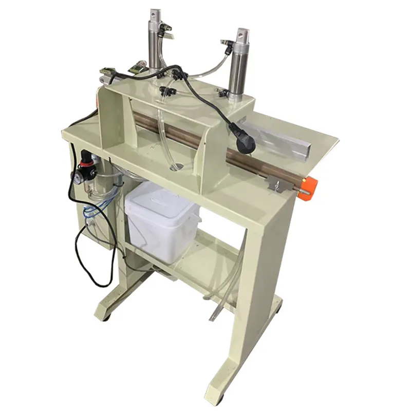 Pneumatic water-cooled small sealing machine paper plastic bag aluminum foil PE bag sealing, cutting and sealing machine