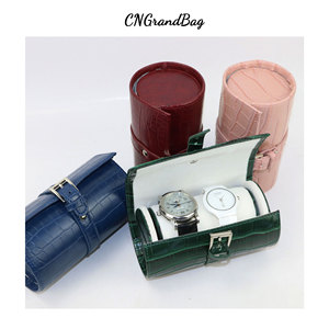 Watch Packaging Gift Box Custom Luxury Crocodile PU Leather Watch Case Travel Roll Storage Leather Watch Roll