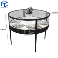 Nouveau design de table de présentation de bijoux en verre pour magasin bijouterie accessoires de décoration bijouterie vitrine design boutique