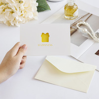 Cartes de vœux pliées à motifs ajourés multi-styles, cartes vierges multi-motifs pour messages de gratitude