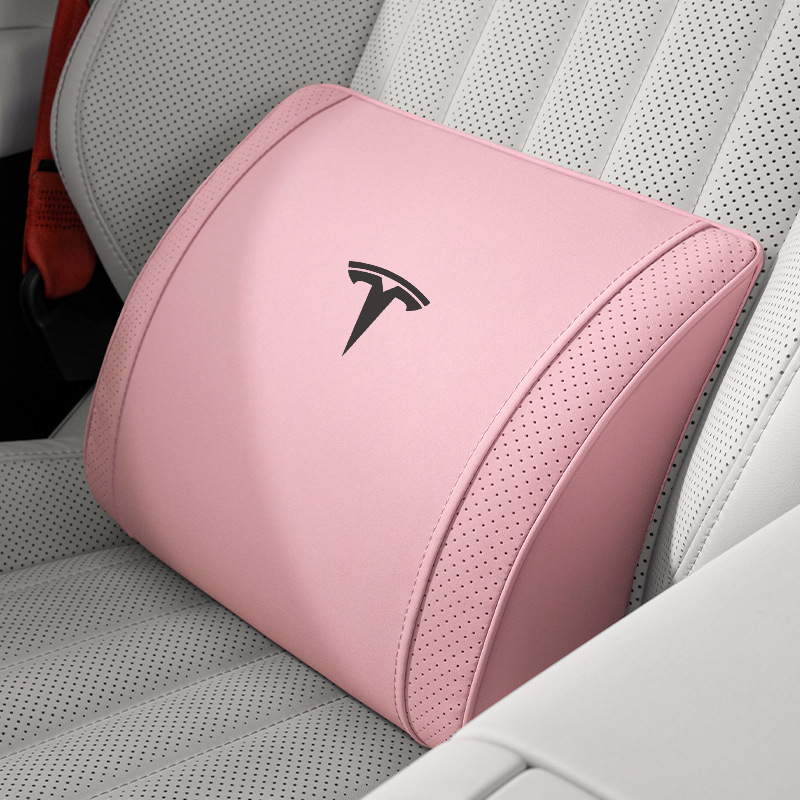 Coussin de dossier de siège Tesla en velours rose fleur de cerisier-1 pièce
