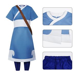 <span class=keywords><strong>Avatar</strong></span> l'ultimo Airbender costumi Cosplay di Halloween per adulti in poliestere eco abito Katara Bumi & Aang per spettacoli teatrali - Product Image 4