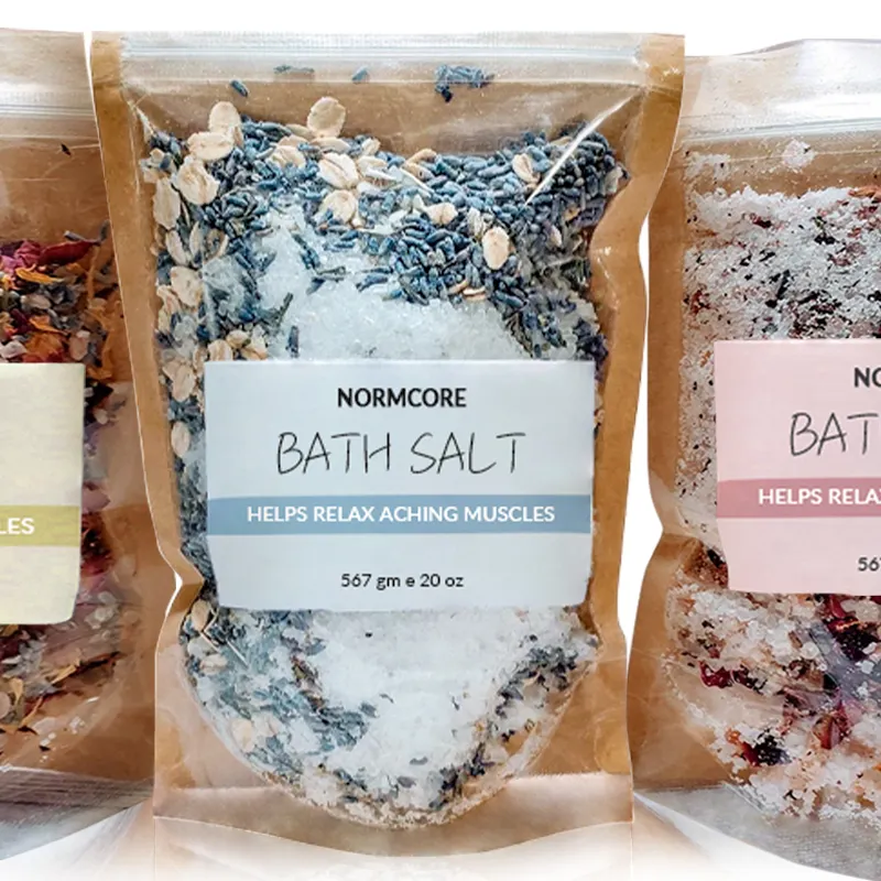 Manufacturer OEM Luxury Private Label Organic Vegan Bulk Epsom Bath Salt Bath Muscle Therapy Bath Salts Factory Supplier