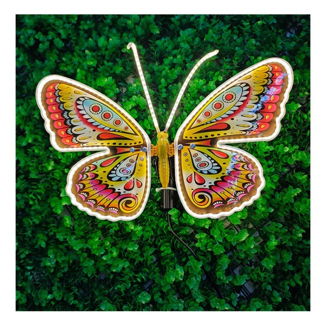 Christmas Decorations Motif Factory IP65 Lighted Luminous Artificial Butterfly Flying Led Dynamic Decorative Lights
