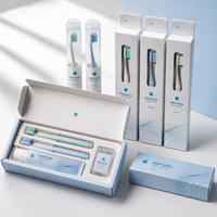 Boîte d'emballage personnalisée haut de gamme étanche pour kit de soins bucco-dentaires, insert en carton pliable, ensemble brosse à dents et dentifrice, boîte en papier OEM en gros