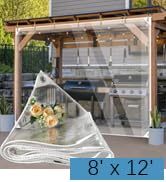Đa-Kích Thước Rõ Ràng Tarp Nhiệm Vụ Nặng Nề Mọi Thời Tiết Trong Suốt PVC Bìa Cho Patio Hiên Mùa Đông Bảo Vệ Thiết Bị Ngoài Trời Trong Kho - Product Image 4