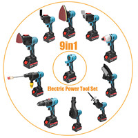 Kit d'outils oscillants sans fil 20V, vitesse variable, changement de lame sans outil, accessoires inclus, avec étui rigide et batterie
