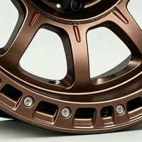 Jantes tout-terrain forgées Beadlock bronze mat 17x8.5 17x9 6x139.7 5x127 en alliage pour Toyota Isuzu D-MAX Nissan Maxus Dodge