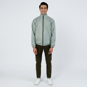 Chaqueta Cortavientos de Pana Personalizada para Hombre, Estilo Retro con Cierre, Logotipo Bordado en Nailon, Ribete, Softshell Impermeable para Exteriores - Product Image 1