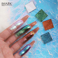 Palette de fards à paupières multichromes IMAGIC 8 teintes, scintillantes, métalliques, résistantes aux plis, pour un look audacieux de soirée, pour les distributeurs