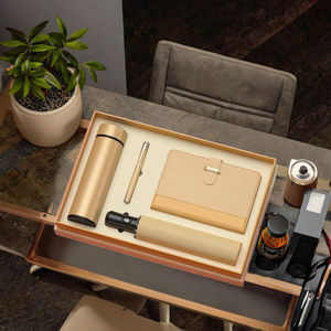 2025 nouveauté luxe affaires cadeau ensemble tendance acier inoxydable UV imprimé parapluie vide tasse Journal cahier stylo Flash - Product Image 3