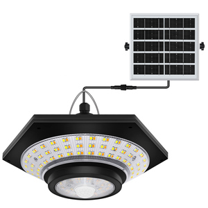Lampe solaire IP65 pour abri de jardin, suspension solaire intérieure/extérieure, 228/180 LED, 1000LM, 5 modes avec télécommande pour grange, gazebo, garage - Product Image 1